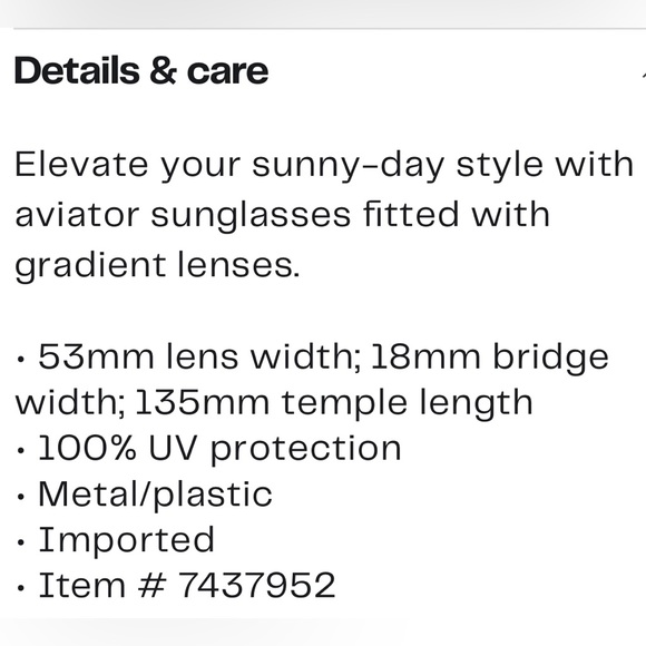 Ted Baker London Gradient Aviator Sunglasses Blush NWT - Picture 4 of 5